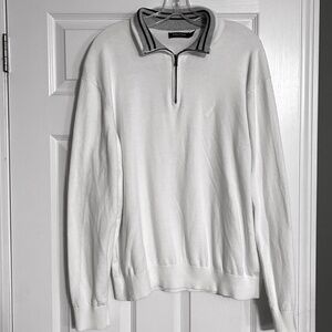 Nautica Men's Long Sleeve White Polo Shirt/Sweater XL